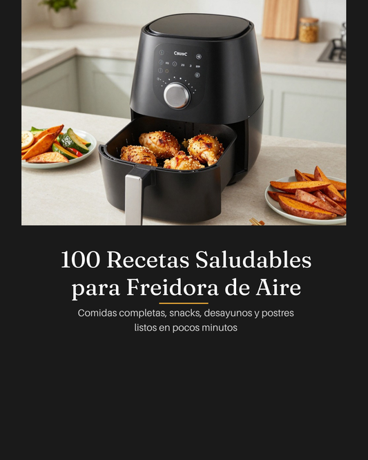 +100 Recetas Saludables Para Freidora de Aire ⚡️